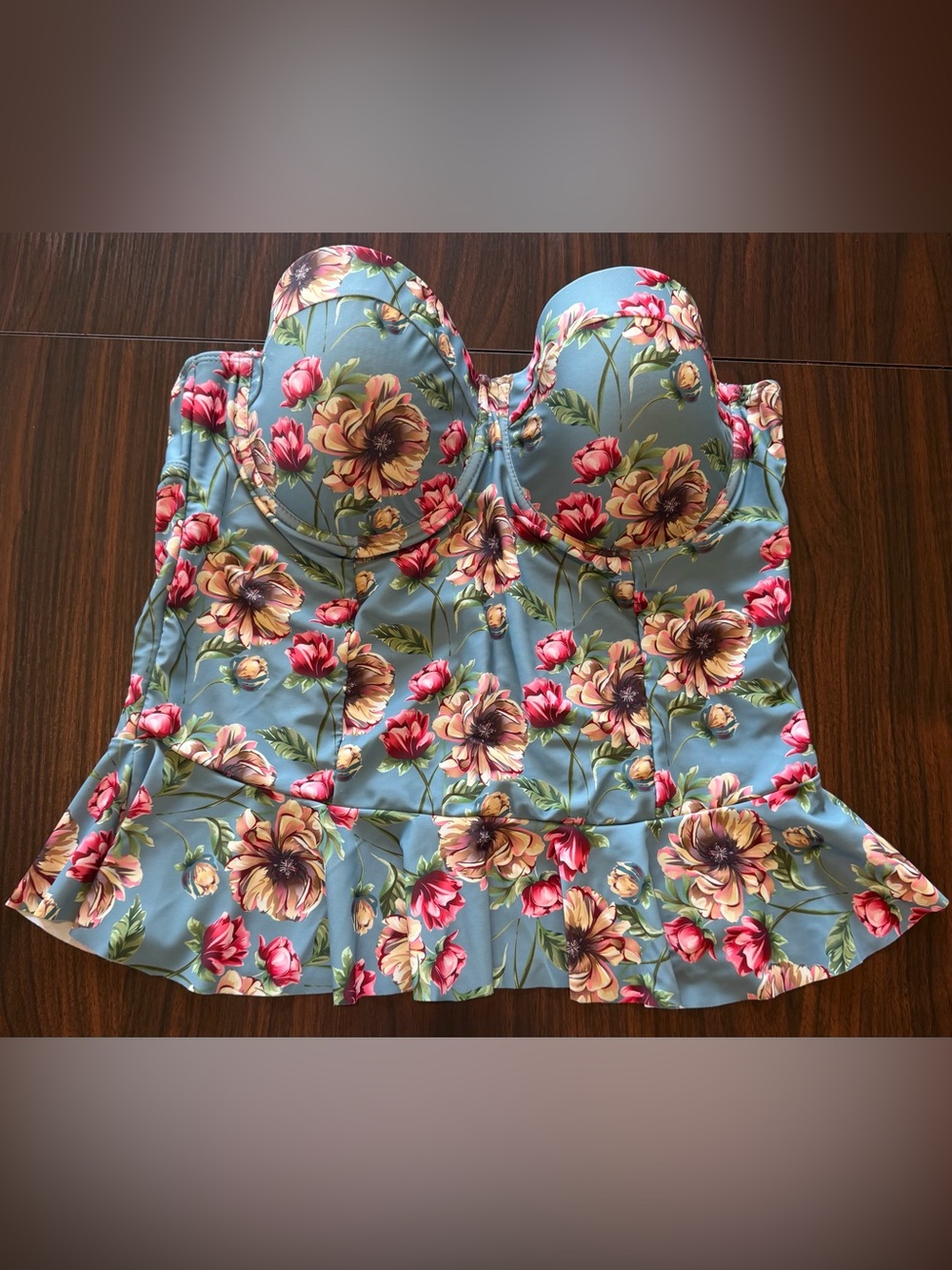 XXL/2X Floral Underwire Swim Tankini